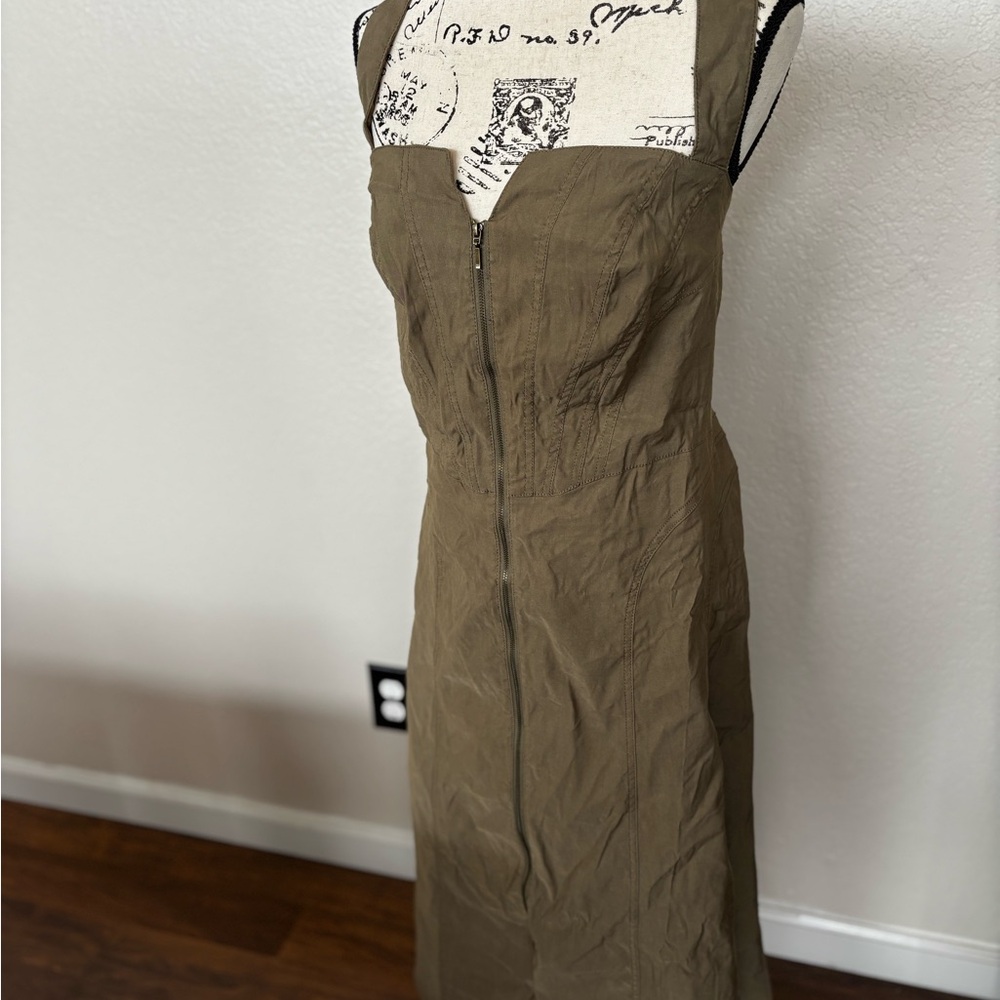 NWT Anthropologie Zip Up Halter Dress